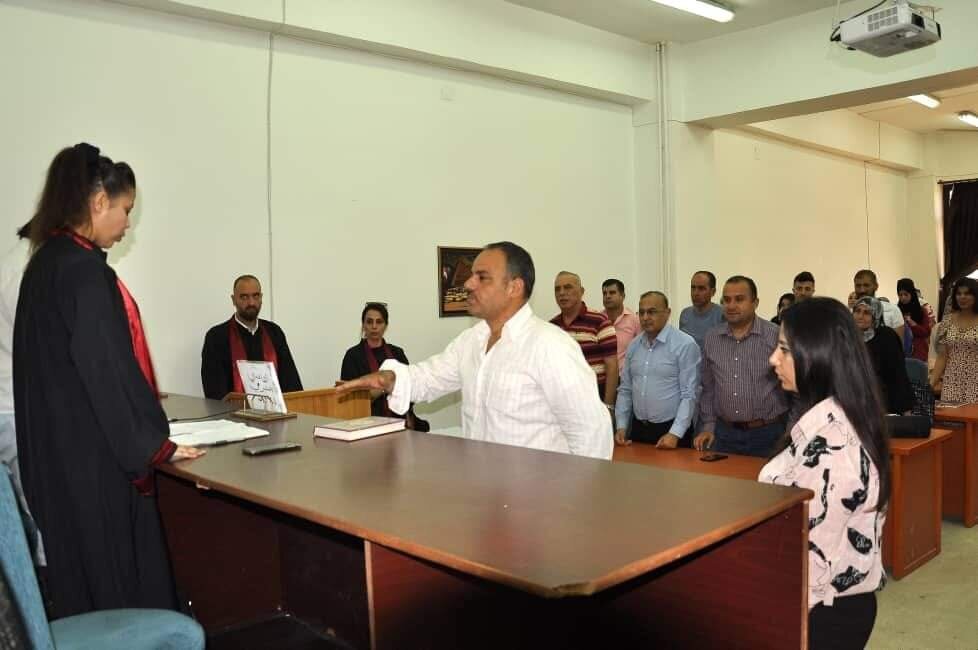افتتاح جلسة دعوى شرعية للمحكمة الإفتراضية في كلية الحقوق جامعة تشرين