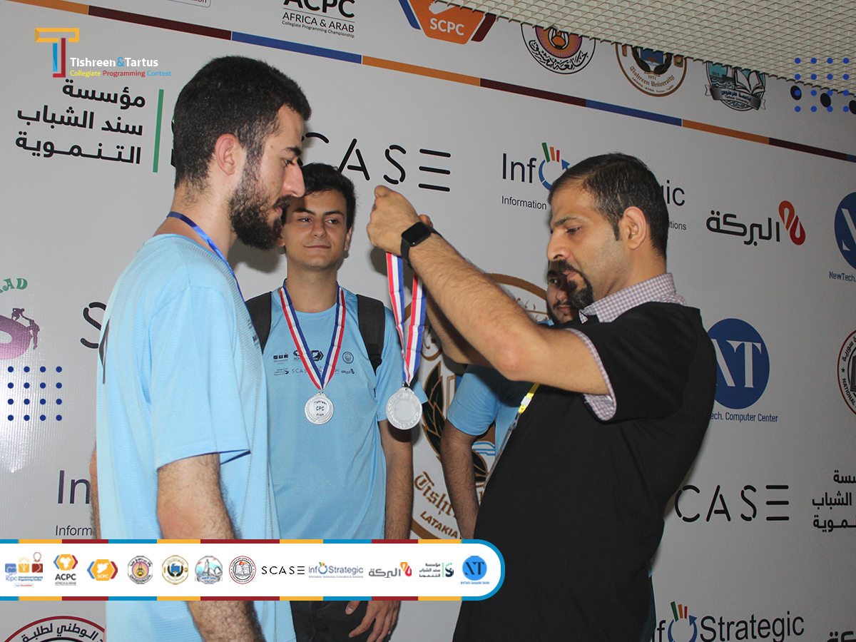 تكريم الفرق الأوائل في المسابقة البرمجية الجارية في جامعة تشرين