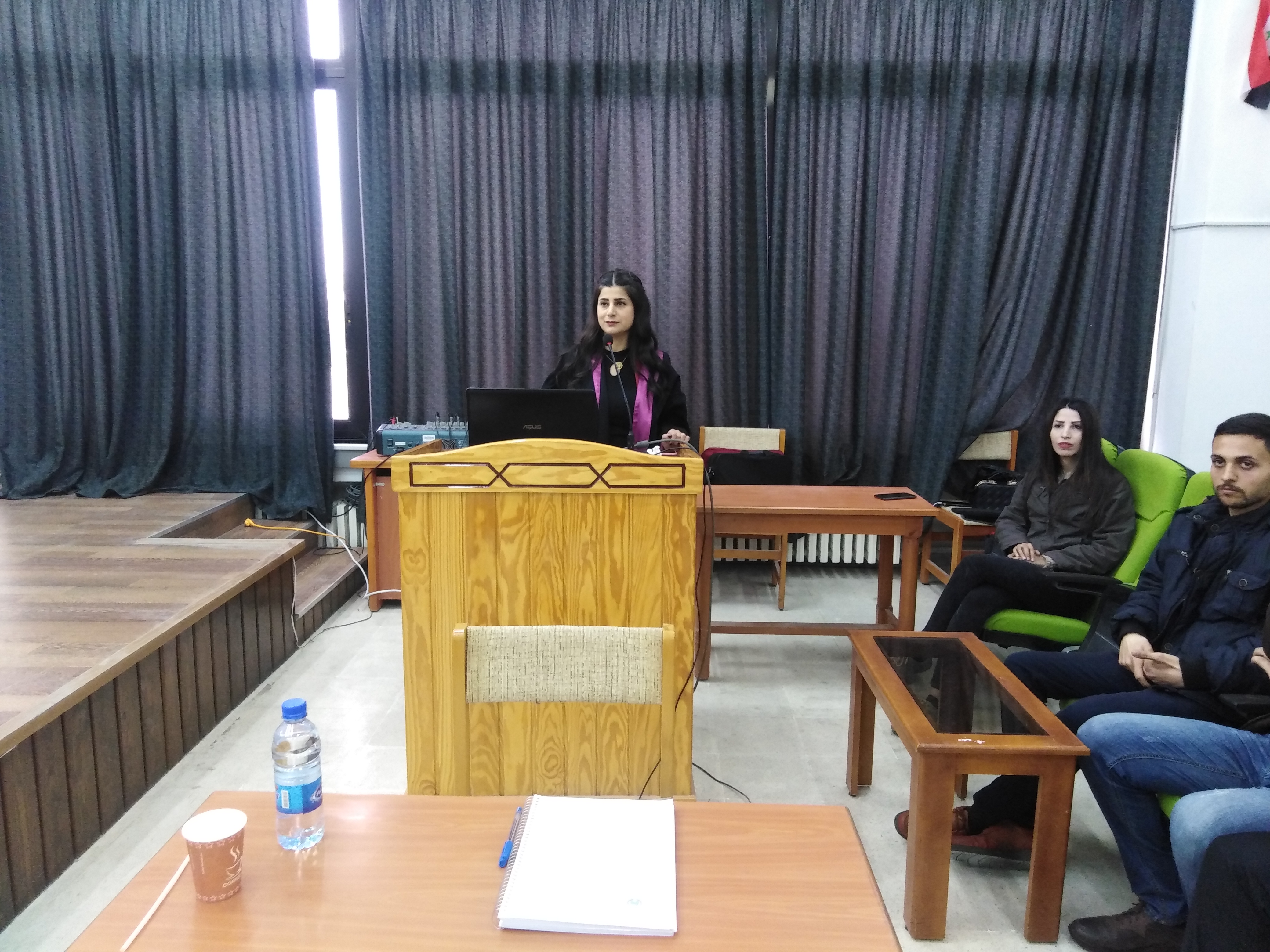 مناقشة علنية لرسالة الدكتوراه للطالبة ديما حكمت عمران