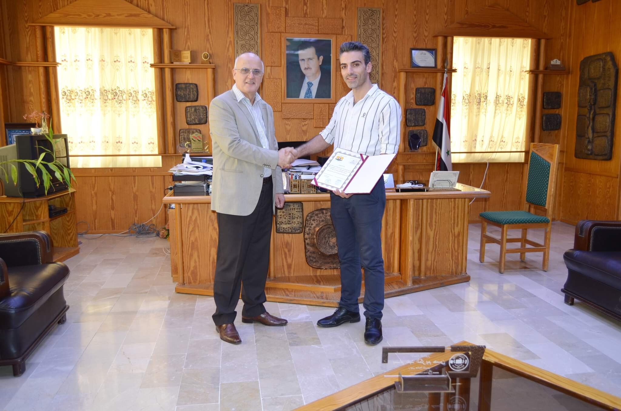 موفد من جامعة تشرين ينال مرتبة الشرف في جامعة شيراز الإيرانية